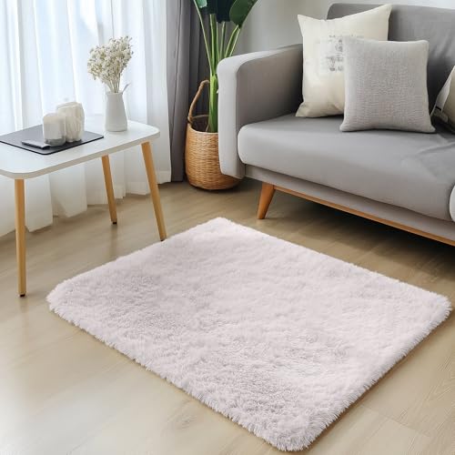 2x2 Machine Washable Small Rug (2×2 Ft Square / White)