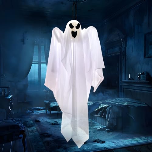 1 PC 27.5" Halloween Hanging Ghost Decorations Outdoor