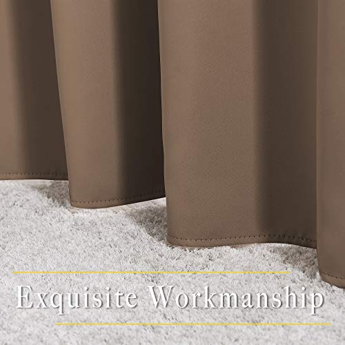 Light Reducing Grommet Curtains (Cappuccino / 52"W x 120"L (Pack of 2))