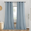 Linen Stone Blue Window Curtains 84 inches Long (Stone Blue / 42"W x 84"L (Pack of 2))