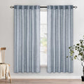 Chambray Blue Linen Curtains 52x72 Inch Long for Bedroom Living Room (52"W x 72"L (Pack of 2) / Chambray Blue)
