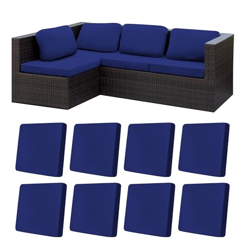 8 Pcs Outdoor Cushion Covers (Lake Blue / 8PCS)