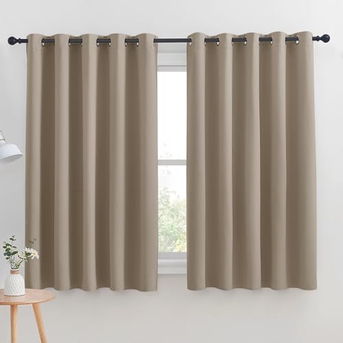 Thermal Insulated Taupe Blackout Curtains for Bedroom (Taupe / 70"W x 63"L (Pack of 2))