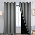 Grey Blackout Curtains 108 Inches Long for Bedroom 52" Wide 2 Pcs (52"W x 108"L (Pack of 2) / Grey)