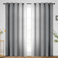 Ombre Grey to Grey White Curtains for Living Room 70Wx84L (70"W x 84"L (Pack of 2) / Grey)