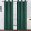 Dark Green Thermal Blackout Curtains (Green / 38"W x 84"L (Pack of 2))