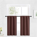 Blackout French Door Window Curtain Coverings (Chocolate Brown / 29"W x 45"L (Pack of 2))