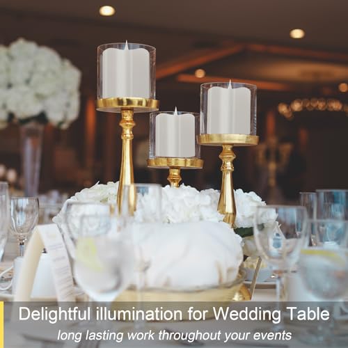 Flameless Candles Battery Operated with Remote Timer (3"x3"-2 Pack-Pillar)