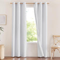 100% Absolutely Blackout Linen Curtains with Thermal Insulated White Liner (42"W x 84"L (Pack of 2) / White)