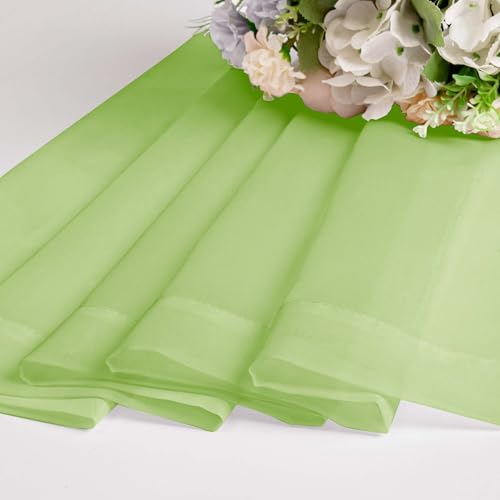 Lime Sheer Curtains for Bedroom Living Room 96 Inches Long 2 Panels Set (Lime Green / 42"W x 96"L (Pack of 2))