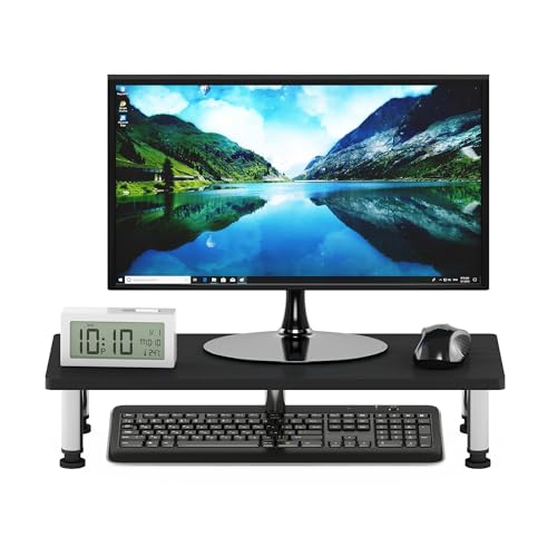 TURN-N-TUBE Toolless 23.6" Wide Monitor Stand Riser, Americano (Americano / 23.6 x 9.3 in. Rectangle)