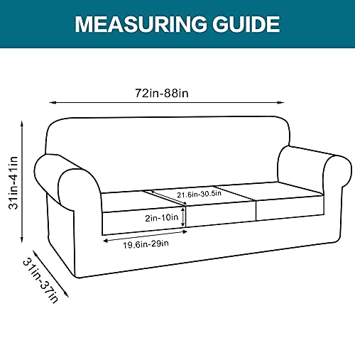 4 Piece Sofa Slipcover Sofa Covers for 3 Cushion Couch Soft Couch Cover for Dogs (Sofa (3 Cushion) / Sand)