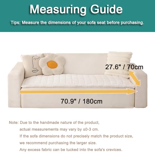 Couch Covers for Dogs Washable (White / 27.6" X 70.9")