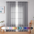 Grey Sheer Curtains 90 Inches Long (Grey / 42"W x 90"L (Pack of 2))