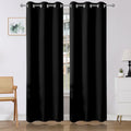 Blackout Curtains 84 Inch Length 2 Panels Set (Black / 37"W x 84"L (Pack of 2))