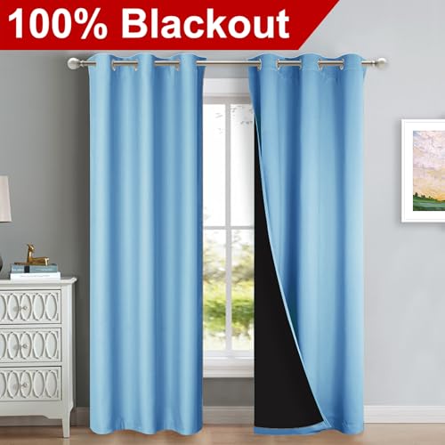 Full Shade Curtain Panels (Blue / 37"W x 84"L (Pack of 2))