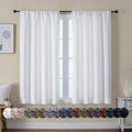 Ava Pure White Curtains 54 Inches Long for Bedroom 2 Panels (Pure White / 40"W x 54"L (Pack of 2))