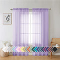 Light Purple Sheer Curtain Panels Pair Sold 72 Inch Length (42"W x 72"L (Pack of 2) / Lavender)