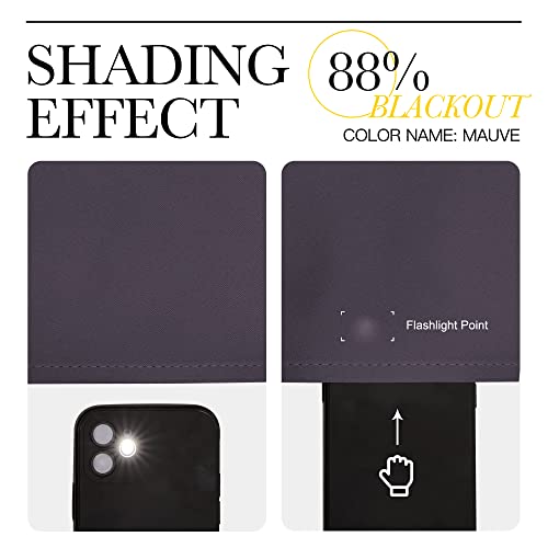 Greyish Purple Blackout Curtains (Greyish Purple / 34"W x 84"L (Pack of 2))