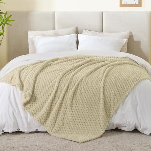 Almond Throw Blanket for Couch (Almond / Throw(50"x60"))