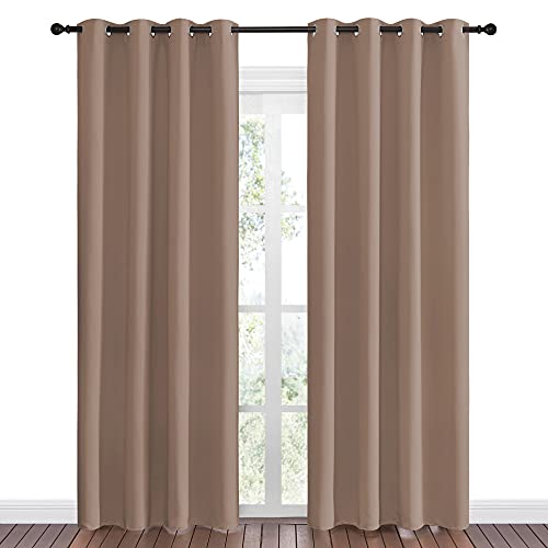 Blackout Draperies Curtains Panels (Cappuccino / 55"W x 86"L (Pack of 2))