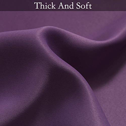Purple to Grey White Ombre Room Darkening Curtains 84 Inch (52"W x 84"L (Pack of 2) / Purple to Grayish White)