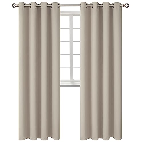 Camel Room Darkening Curtains 95 Inch for Living Room (Camel / 52"W x 95"L (Pack of 2))