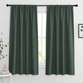 Blackout Curtains for Bedroom Living Room Nursery 63 inches Long (Dark Green / 42"W x 63"L (Pack of 2))