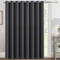 Blackout Patio Curtains 100 x 96 Inches for Sliding Door Extral Wide Blackout Curtain Panels Thermal Insulated Room Divider (100"W x 96"L (Pack of 1) / Charcoal Gray)