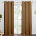 Sleek Blackout Curtains (Gold Brown / 42"W x 84"L (Pack of 2))