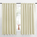 Blackout Curtains for Bedroom (Beige / 70"W x 63"L (Pack of 2))