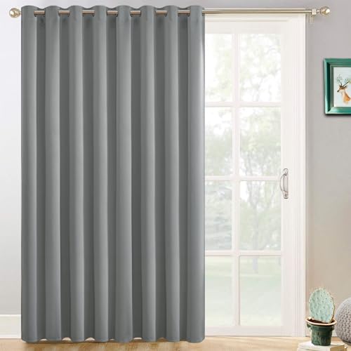 Dove Grey Room Darkening Curtains 84 inch Sliding Door Drapes (Dove Grey / 100"W x 84"L (Pack of 1))