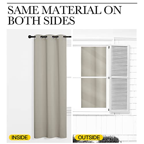 Natural Room Darkening Curtains for Cafe 34" w x 45" L 2 Panels (Natural / 34"W x 45"L (Pack of 2))