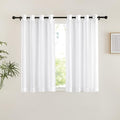 Bedroom Sheer Curtains 54 inch Length (White / 54"W x 54"L (Pack of 2))
