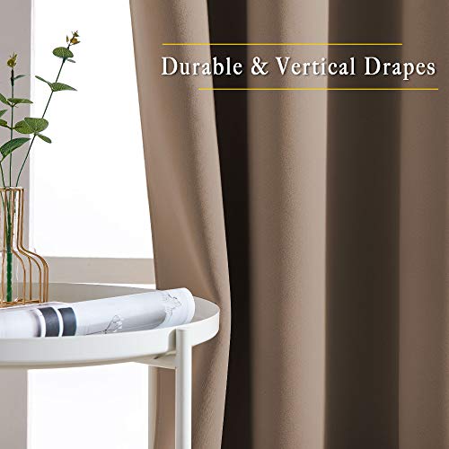 Light Reducing Grommet Curtains (Cappuccino / 52"W x 120"L (Pack of 2))