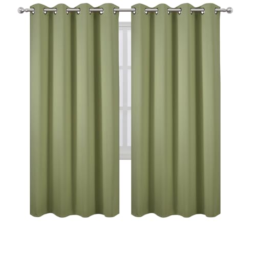 Sage Green Thermal Blackout Curtains (Sage Green / 52"W x 72"L (Pack of 2))