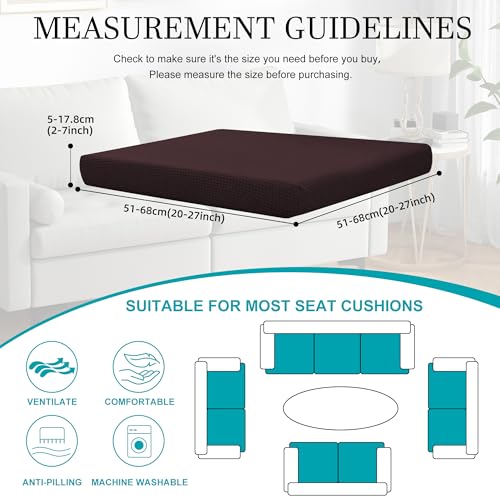 14 Pcs Outdoor Cushion Covers (Jacquard Check Coffee / 14PCS)