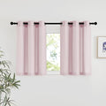 Blush Pink Linen Curtains for Kitchen (Blush Pink / 42"W x 36"L (Pack of 2))