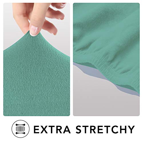 Super Stretch Chair Covers Fleece Couch Covers for Sofa Cyan (Small Chair / Cyan)