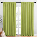 2 Panels Blackout Curtains (Fresh Green / 70"W x 95"L (Pack of 2))