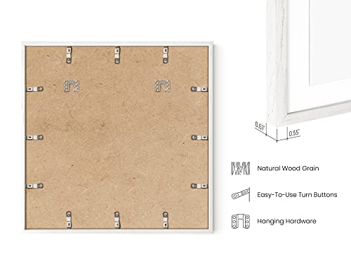 White Square Frames Set of 6 (Set of 06 / White Oak / 20x20 in)