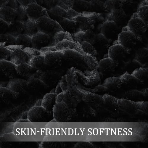 3D Fleece Twin Size Blanket for Bed (Black / Twin ( 60x80 IN ))