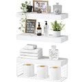 Bathroom Shelves Over Toilet Wall Mounted (3pcs / C. White)