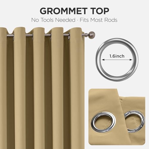 Door Curtain Blackout Curtains for Doorway Privacy Closet Drapes (Beige / 40"W x 78"L (Pack of 1))