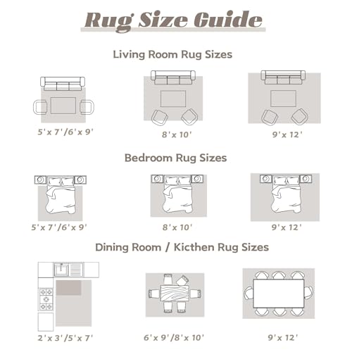 Area Rug 8x10 Washable Rug (Taupe / 8' x 10' (Rectangular))