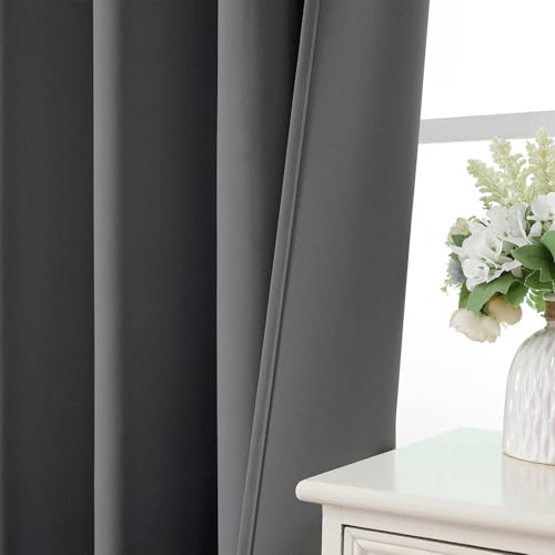 Light Grey Blackout Curtains 84 inch Length 2 Panels Set (Light Grey / 52"W x 84"L (Pack of 2))