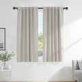 Rod Pocket and Back Tab Blackout Curtains for Bedroom (Cream / 42"W x 63"L (Pack of 2))