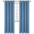 Blackout Curtains for Bedroom (Faded Denim / 52"W x 84"L (Pack of 2))