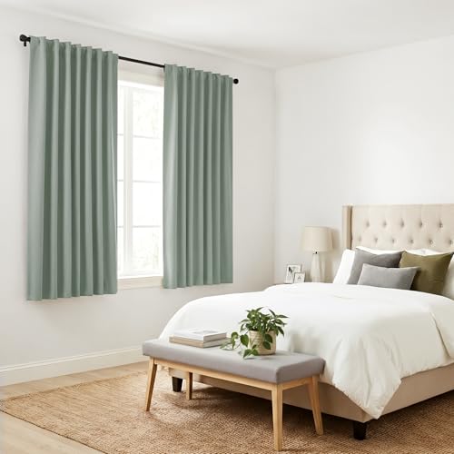 Short Curtains for kinchen (Sage Green / 29"W x 24"L (Pack of 2))