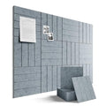 48" x 36" Large Felt Bulletin Board (Slate Gray-1 / Bold-stripe 12-pack)